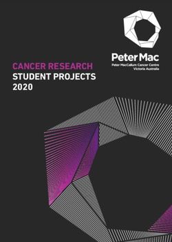 CANCER RESEARCH STUDENT PROJECTS 2020 - Peter MacCallum ...