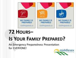 72 HOURS- IS YOUR FAMILY PREPARED? An Emergency Preparedness Presentation for EVERYONE!