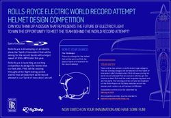 ROLLS-ROYCE ELECTRIC WORLD RECORD ATTEMPT HELMET DESIGN COMPETITION - Rolls-Royce plc