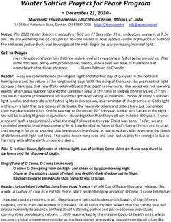 Winter Solstice Prayers for Peace Program - Marianist ...