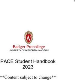 PACE Student Handbook 2023 - **Content subject to change** - Badger Precollege