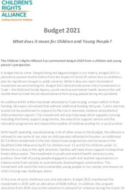Budget 2021 What does it mean for Children and Young People? - Children's Rights Alliance