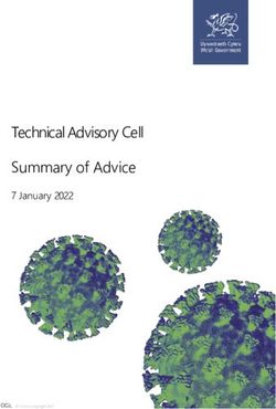 Technical Advisory Cell Summary of Advice - 7 January 2022 - GOV.WALES