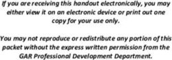 If you are receiving this handout electronically, you may either view it on an electronic device or print out one copy for your use only. You may ...