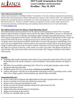 2019 Youth Grantmakers Fund Grant Guidelines and Instructions Deadline: May 10, 2019 - Alianza Coachella Valley