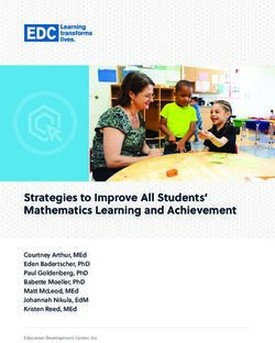 STRATEGIES TO IMPROVE ALL STUDENTS' MATHEMATICS LEARNING AND ACHIEVEMENT - COURTNEY ARTHUR, MED EDEN BADERTSCHER, PHD PAUL GOLDENBERG, PHD BABETTE ...