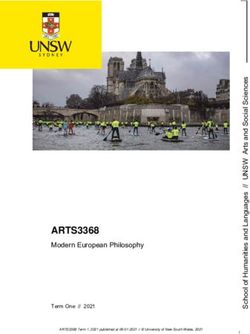 ARTS3368 Modern European Philosophy - Term One // 2021