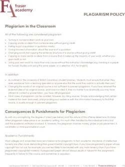 Plagiarism in the Classroom - Fraser Academy