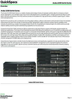 Overview Aruba 6300 Switch Series
