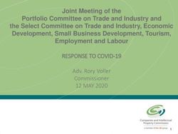 RESPONSE TO COVID-19 - Joint Meeting of the Portfolio Committee on Trade and Industry and the Select Committee on Trade and Industry, Economic ...