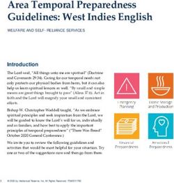 Area Temporal Preparedness Guidelines: West Indies English