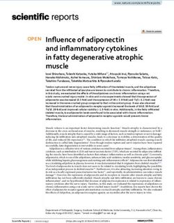Influence of adiponectin and inflammatory cytokines in fatty degenerative atrophic muscle - Nature