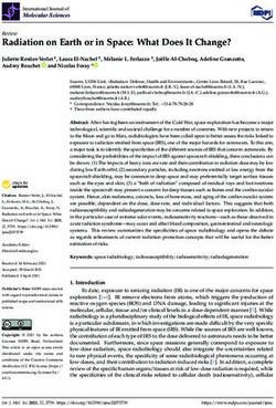 Radiation on Earth or in Space: What Does It Change? - MDPI