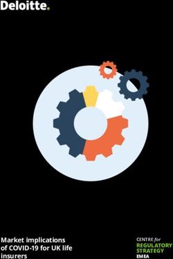 Market implications of COVID-19 for UK life - REGULATORY STRATEGY CENTRE for - Deloitte