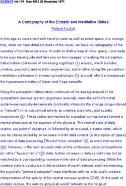 A Cartography of the Ecstatic and Meditative States