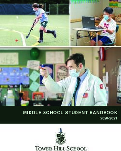 Tower Hill School MIDDLE SCHOOL STUDENT HANDBOOK 2020-2021