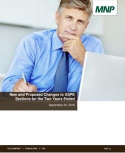 New and Proposed Changes to ASPE Sections for the Two Years Ended - September 30, 2018 - MNP LLP