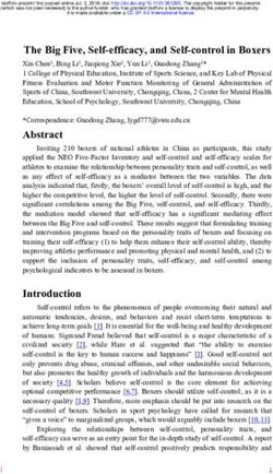 The Big Five, Self-efficacy, and Self-control in Boxers - bioRxiv