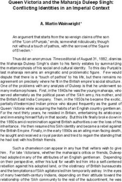 Queen Victoria and the Maharaja Duleep Singh: Conflicting Identities in an Imperial Context