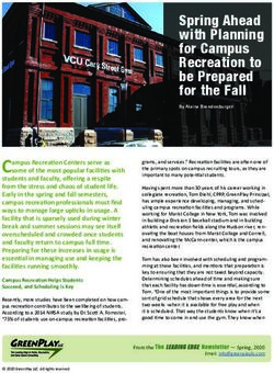 Spring Ahead with Planning for Campus Recreation to be Prepared for the Fall
