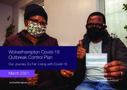 Wolverhampton Covid-19 Outbreak Control Plan - Our Journey So Far: Living with Covid-19 - Wolverhampton Council