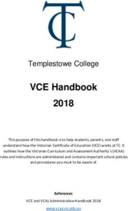 VCE Handbook 2018 Templestowe College - Squarespace