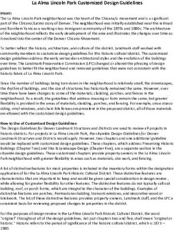 La Alma Lincoln Park Customized Design Guidelines