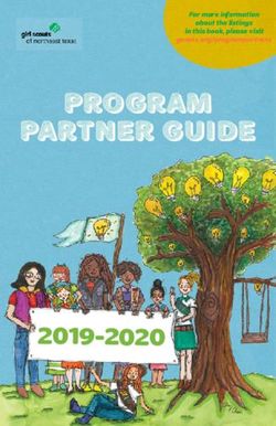 PROGRAM PARTNER GUIDE 2019-2020 - Girl Scouts