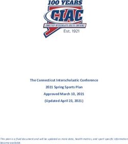 The Connecticut Interscholastic Conference 2021 Spring Sports Plan Approved March 10, 2021 (Updated April 23, 2021) - This plan is a fluid ...