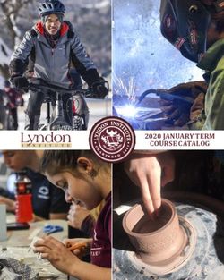2020 JANUARY TERM COURSE CATALOG - Lyndon Institute