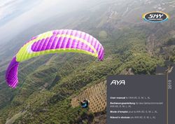 AYA User manual for AYA XS, S, M, L, XL Bedienungsanleitung für das Gleitschirmmodell