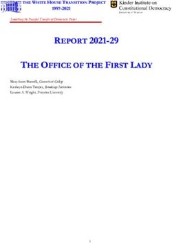 REPORT 2021-29 THE OFFICE OF THE FIRST LADY - White House Transition Project