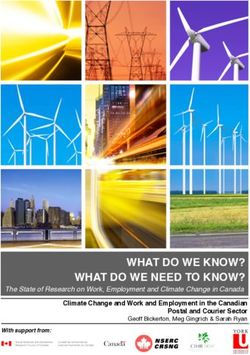 WHAT DO WE KNOW? WHAT DO WE NEED TO KNOW? - Work in a Warming World