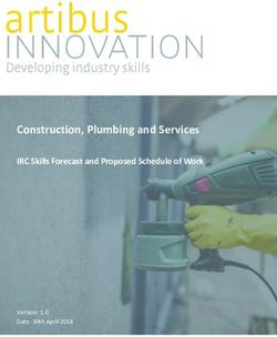 Construction, Plumbing and Services - IRC Skills Forecast and Proposed Schedule of Work