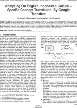 Analyzing On English-Indonesian Culture - Specific Concept Translation By Google Translate