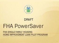 FHA PowerSaver DRAFT FHA SINGLE FAMILY HOUSING HOME IMPROVEMENT LOAN PILOT PROGRAM