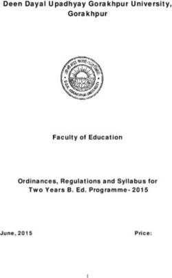 Deen Dayal Upadhyay Gorakhpur University, Gorakhpur - Faculty of Education Ordinances, Regulations and Syllabus for Two Years B. Ed. Programme- 2015