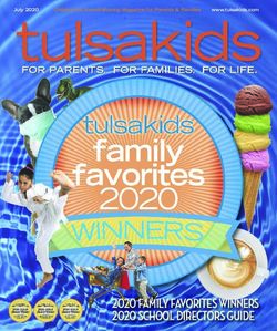 2020 FAMILY FAVORITES WINNERS 2020 SCHOOL DIRECTORS GUIDE - July 2020 - TulsaKids Magazine