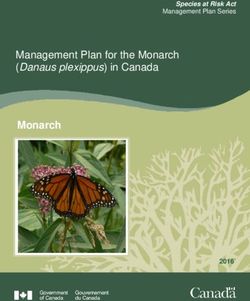 Monarch Management Plan for the Monarch (Danaus plexippus) in Canada - Species at Risk Act - Species at risk public registry