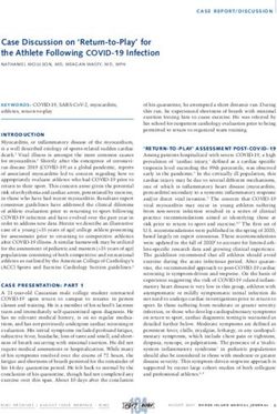 Case Discussion on 'Return-to-Play' for the Athlete Following COVID-19 Infection
