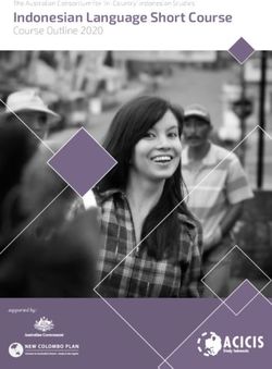 Indonesian Language Short Course - Course Outline 2020 - www.acicis.
