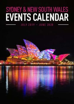 EVENTS CALENDAR SYDNEY & NEW SOUTH WALES - JULY 2019 - JUNE 2020 - Destination NSW