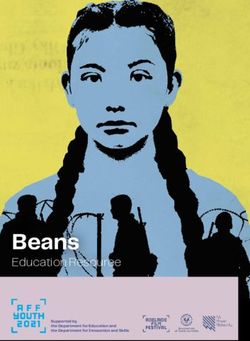Beans Education Resource - Supported by the Department for Education and the Department for Innovation and Skills - Adelaide Film Festival