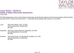 Taylor Walton - COVID-19 Health & Safety Office Risk Assessment