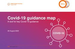 Covid-19 guidance map - A tool for key Covid-19 guidance 28 August 2020