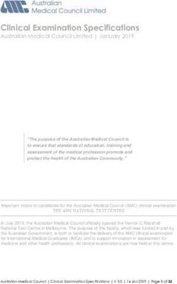 Clinical Examination Specifications - Australian Medical Council Limited | January 2019 - AWS