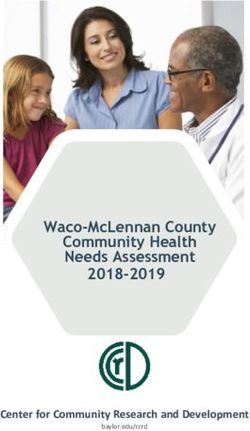 WACO-MCLENNAN COUNTY COMMUNITY HEALTH NEEDS ASSESSMENT 2018-2019 - CENTER FOR COMMUNITY RESEARCH AND DEVELOPMENT - PROSPER WACO