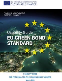 USABILITY GUIDE TEG PROPOSAL FOR AN EU GREEN BOND STANDARD - March 2020 - European ...