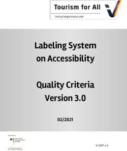 Labeling System on Accessibility Quality Criteria Version 3.0 - 02/2021 DSFT e.V.