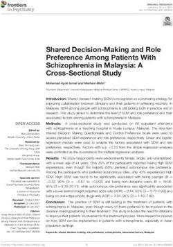 Shared Decision-Making and Role Preference Among Patients With Schizophrenia in Malaysia: A Cross-Sectional Study
